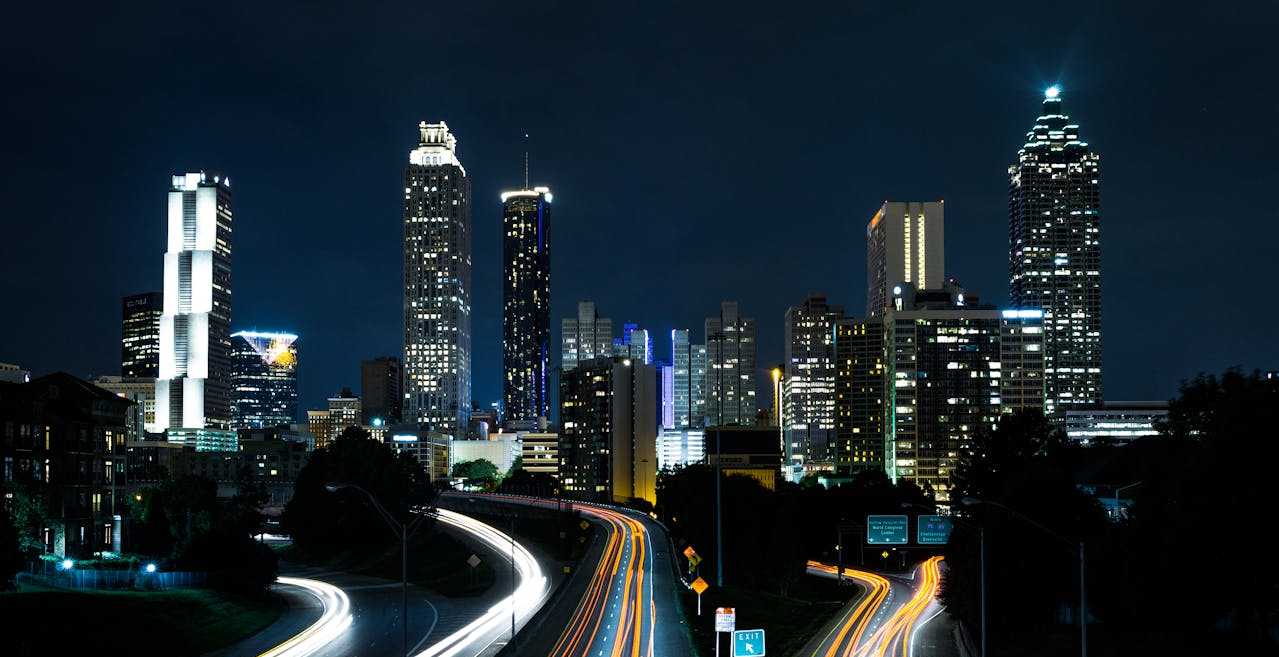 Atlanta skyline at night